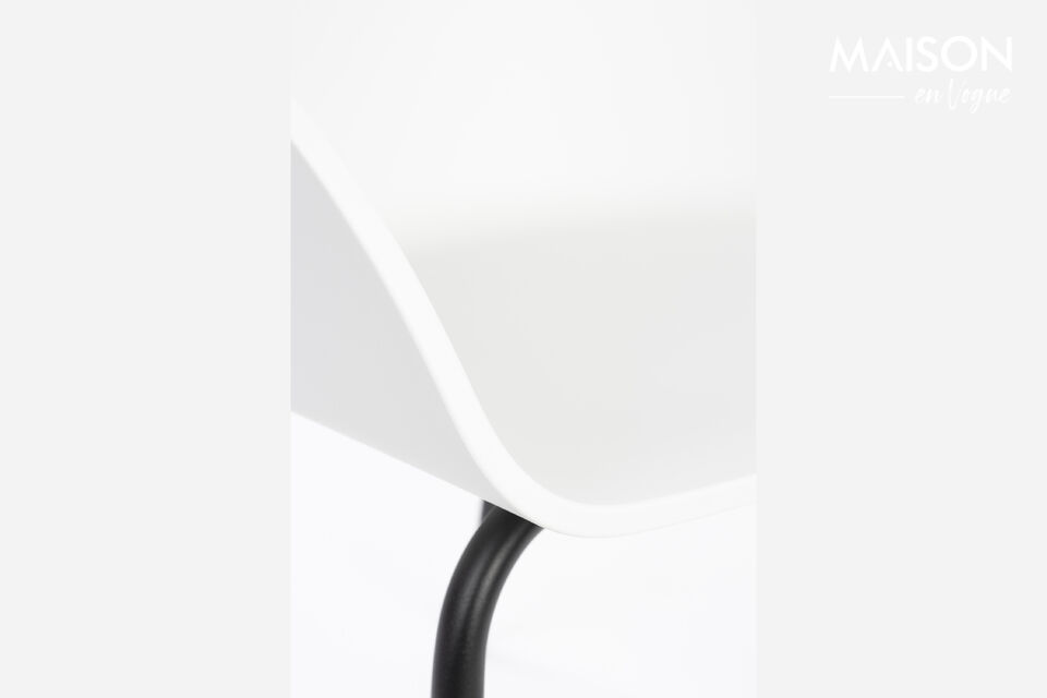 Fauteuil en plastique blanc et noir Void - 9
