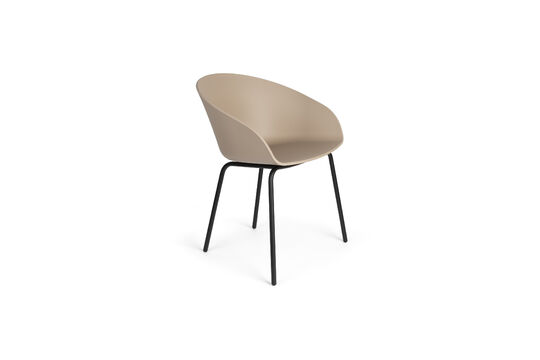 Fauteuil en plastique marron et noir Void Détouré