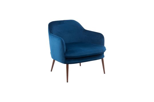 Fauteuil en polyester bleu Charmy