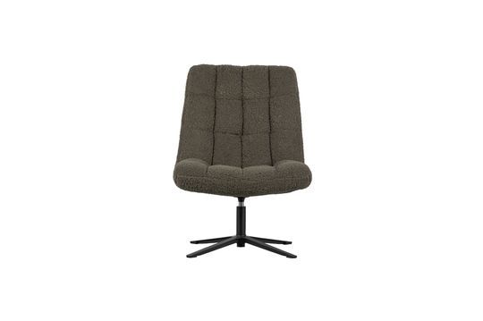 Fauteuil en polyester effet peau de mouton vert Job Détouré