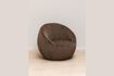 Miniature Fauteuil en polyester marron Moka 1