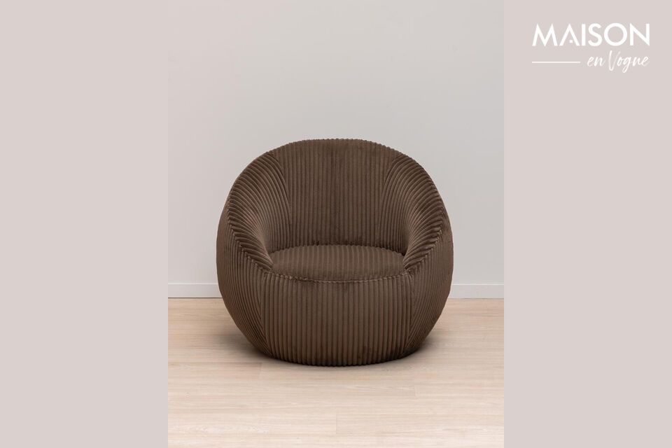 Découvrez le confort et l\'élégance intemporelle avec notre fauteuil en polyester marron Moka
