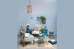 Miniature Fauteuil en tissu beige Darline 2