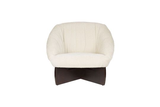 Fauteuil en tissu beige Emilius