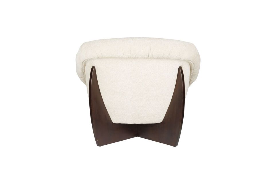 Fauteuil en tissu beige Emilius - 9