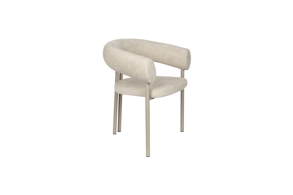 Fauteuil en tissu beige Heels Zuiver