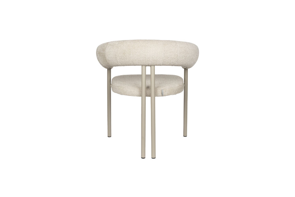 Fauteuil en tissu beige Heels - 7