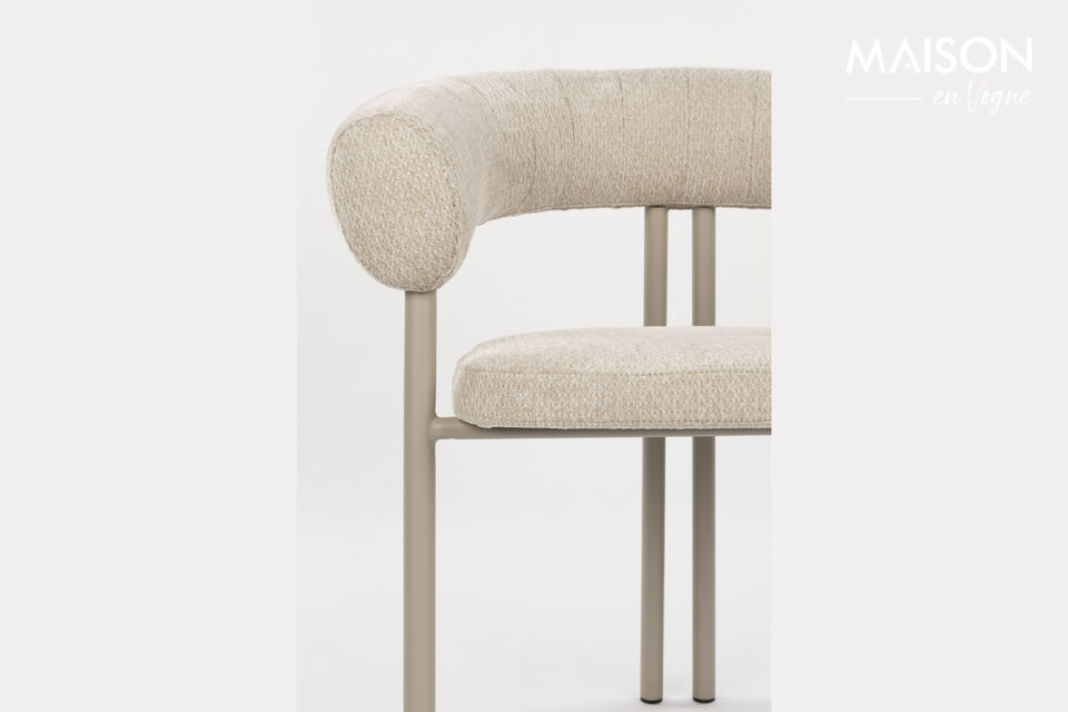 Fauteuil en tissu beige Heels - 9