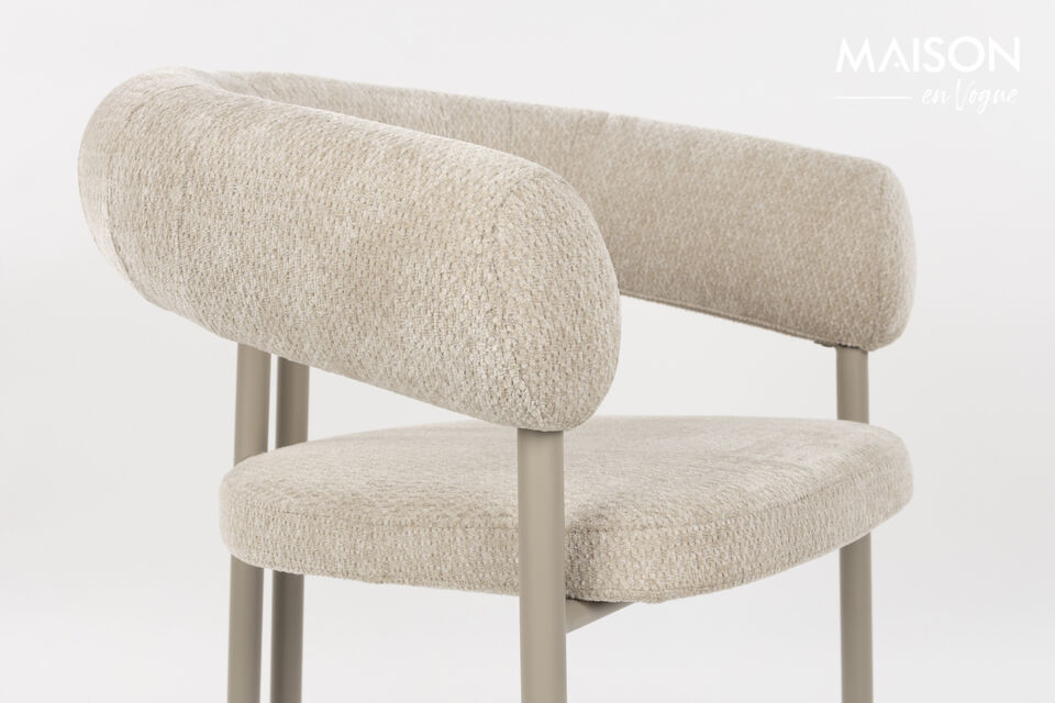 Fauteuil en tissu beige Heels - 10