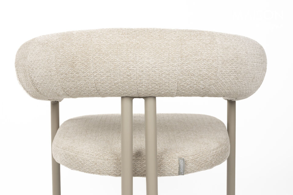 Fauteuil en tissu beige Heels - 11