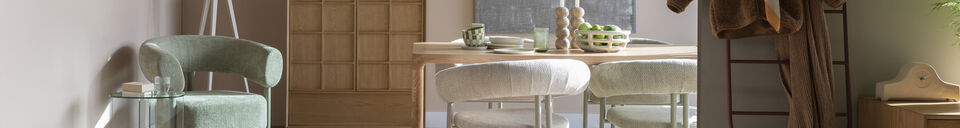 Mise en avant matière Fauteuil en tissu beige Heels