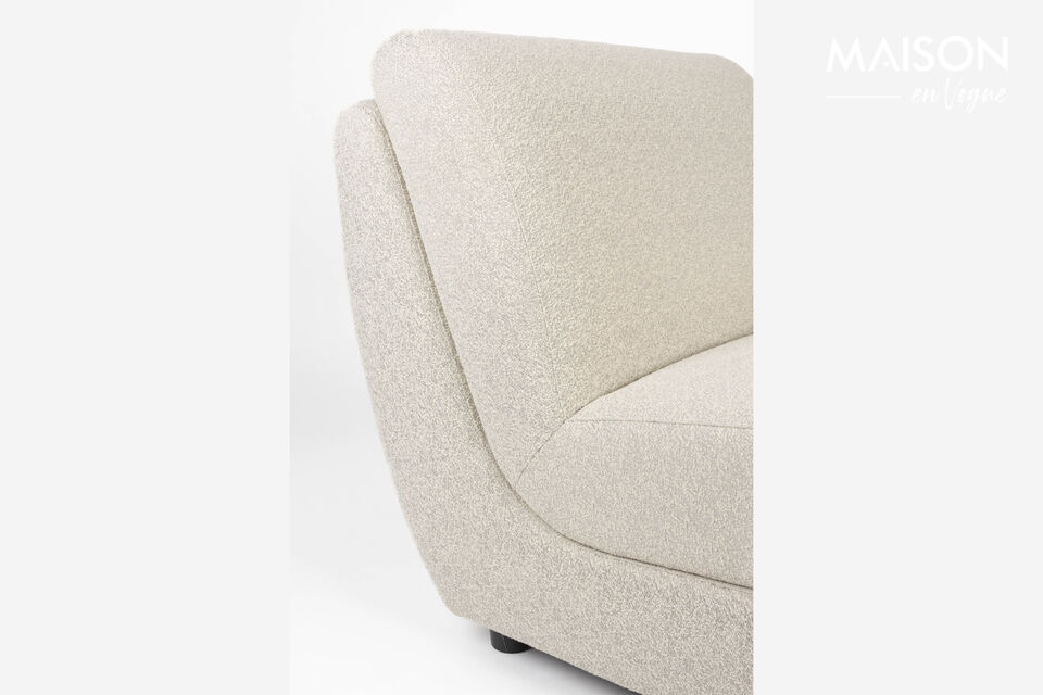 Fauteuil en tissu beige Mississippi - 28