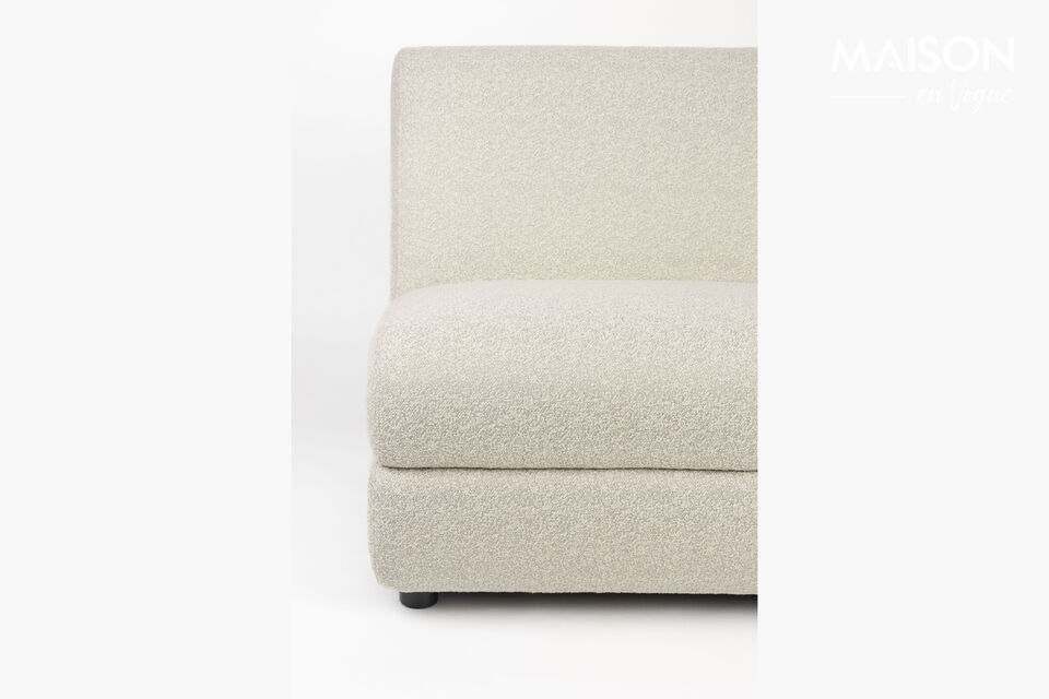 Fauteuil en tissu beige Mississippi - 19