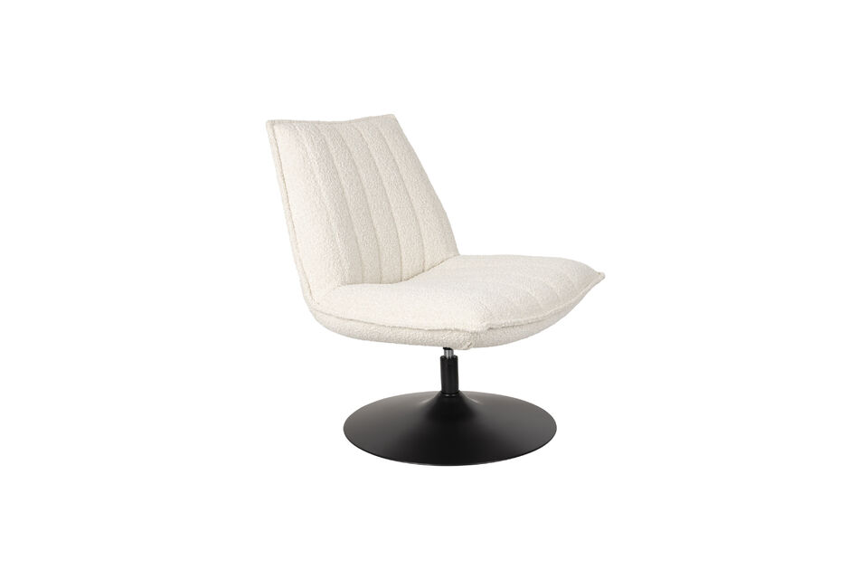 Fauteuil en tissu blanc Jax White Label