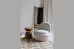 Miniature Fauteuil en tissu blanc Nash 1