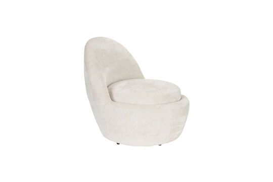 Fauteuil en tissu blanc Nash Détouré