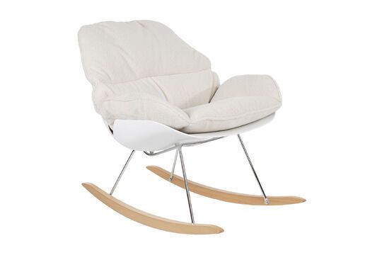 Fauteuil en tissu blanc Rocky