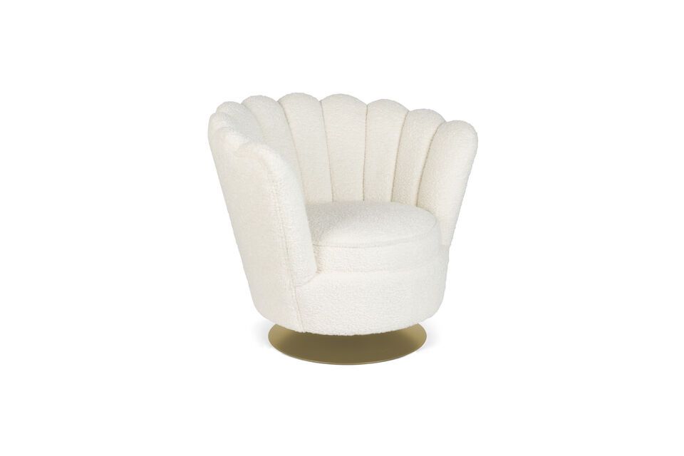 Fauteuil en tissu blanc Shells Bold Monkey