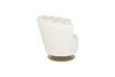 Miniature Fauteuil en tissu blanc Shells 8