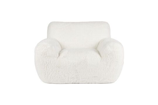Fauteuil en tissu blanc Yeti