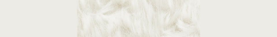 Mise en avant matière Fauteuil en tissu blanc Yeti