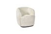 Miniature Fauteuil en tissu bouclé blanc Porterville 1