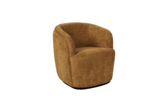 Fauteuil en tissu bouclé camel Porterville Détouré