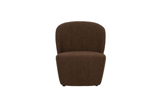 Fauteuil en tissu bouclé marron Lofty Détouré