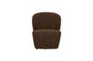 Miniature Fauteuil en tissu bouclé marron Lofty 1