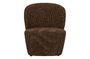 Miniature Fauteuil en tissu bouclé marron Lofty Détouré