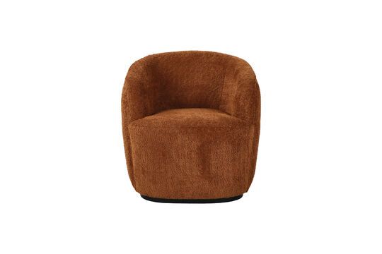 Fauteuil en tissu bouclé rouille Porterville Détouré