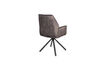 Miniature Fauteuil en tissu brun Jamie 6