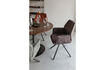 Miniature Fauteuil en tissu brun Jamie 1