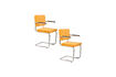 Miniature Fauteuil en tissu côtelé jaune Ridge Kink Rib 14