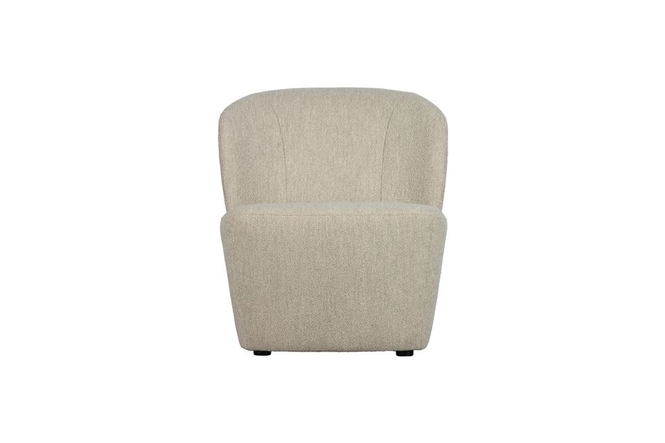 Fauteuil en tissu crème Lofty Vtwonen