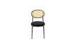 Miniature Fauteuil en tissu et rotin noir Webbing 5