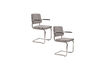 Miniature Fauteuil en tissu gris clair Ridge Kink Rib 14