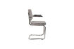 Miniature Fauteuil en tissu gris clair Ridge Kink Rib 11