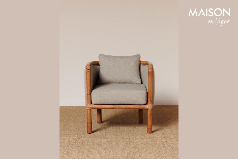Découvrez l\'élégance moderne avec notre fauteuil en tissu gris