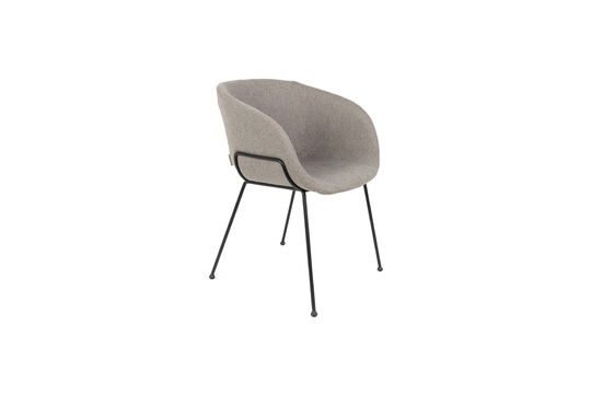 Fauteuil en tissu gris Feston Détouré