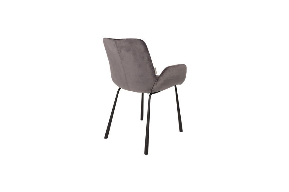 Fauteuil en tissu gris foncé Brit - 8