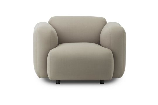 Fauteuil en tissu gris Swell Détouré