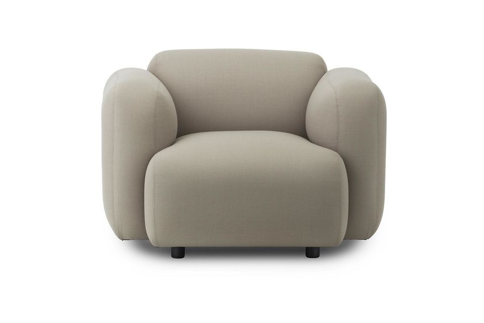 Fauteuil en tissu gris Swell Normann Copenhagen