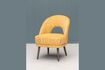 Miniature Fauteuil en tissu jaune Cyrus 1