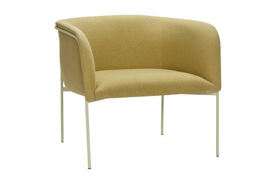 Fauteuil en tissu jaune Eyrie