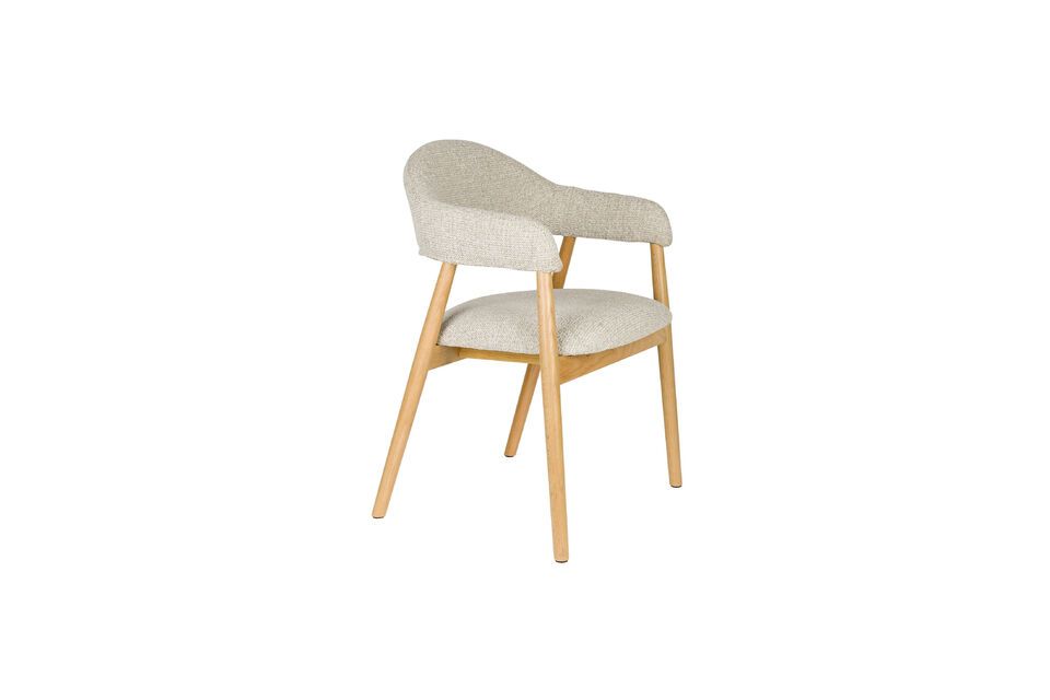 Fauteuil en tissu marron clair Indy White Label