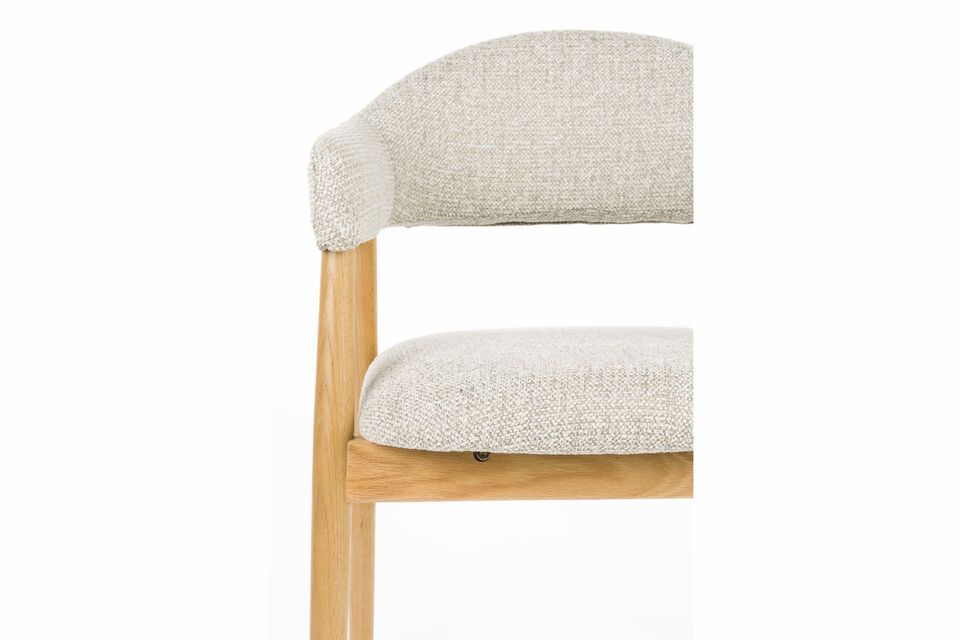 Fauteuil en tissu marron clair Indy - 9