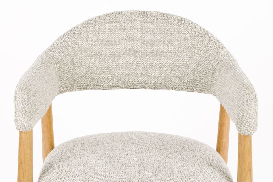Fauteuil en tissu marron clair Indy - 11