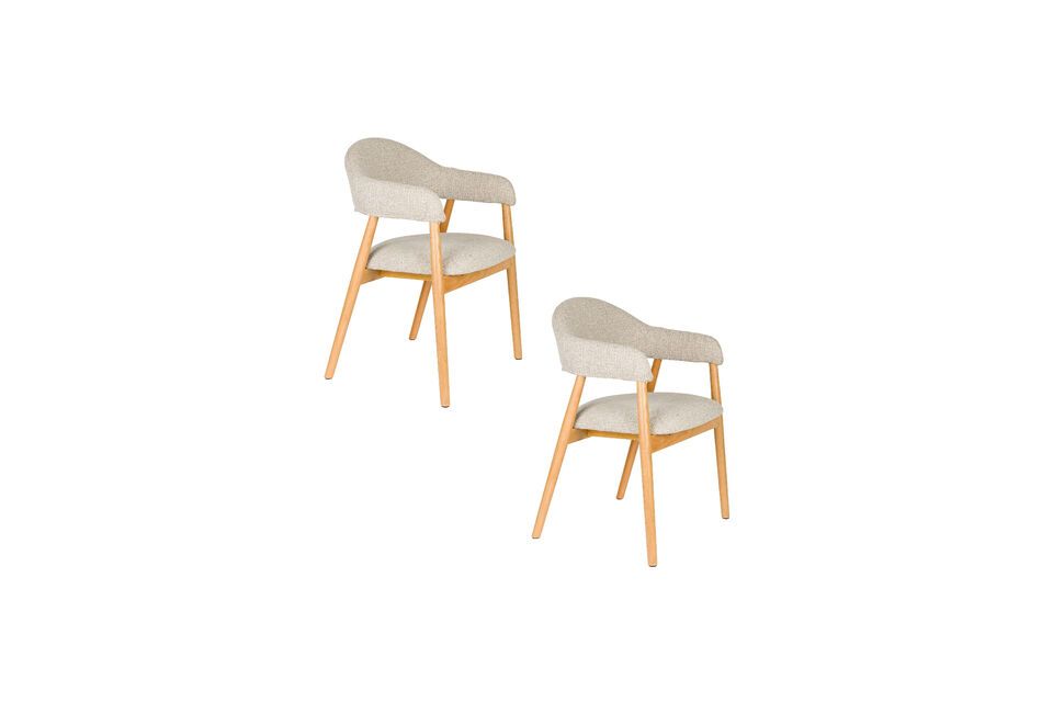 Fauteuil en tissu marron clair Indy - 7