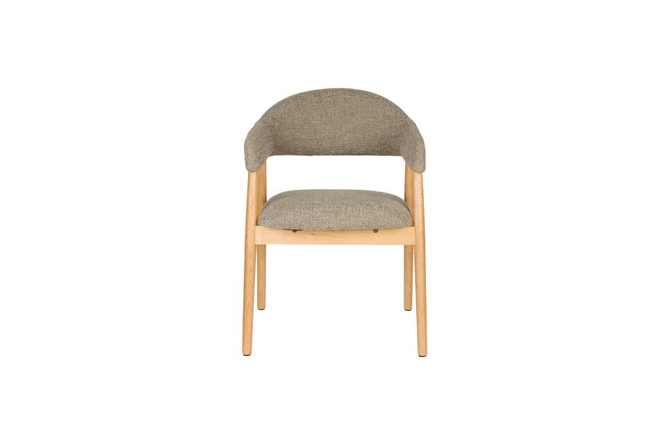 Fauteuil en tissu marron foncé Indy White Label